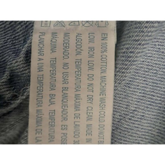 Forever21 Jean Jacket Women M Pocket Denim Button Up Long Sleeve Light Wash Blue - Picture 10 of 10